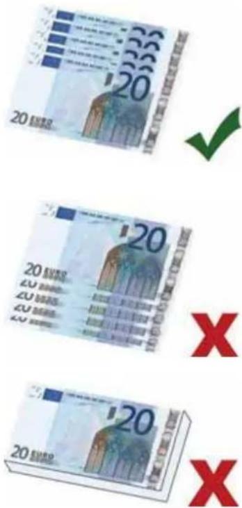 OLYMPIA NC 510 - Juiste procedure bij het tellen van bankbiljetten - 1