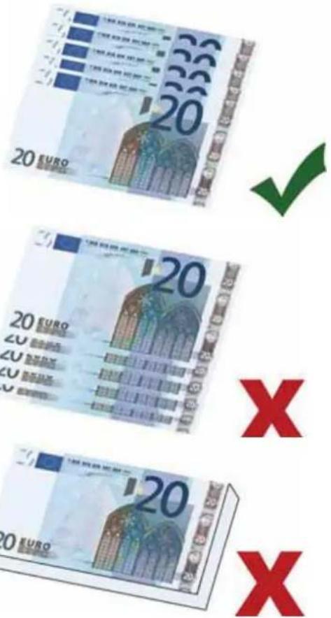 OLYMPIA NC 510 - Richtiges Vorgehen bei der Banknotenzählung - 1