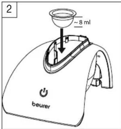 BEURER IH 40 - Remplir le récipient à médicament - 1