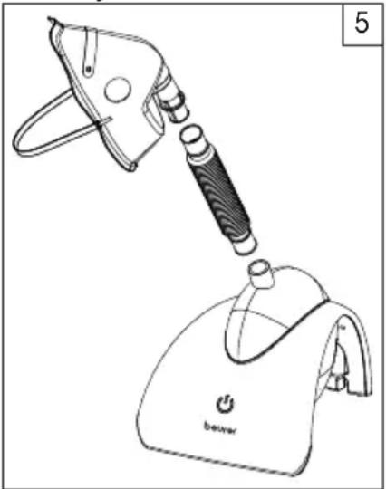 BEURER IH 40 - Connecting an accessory - 1