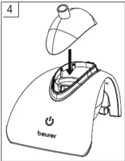 BEURER IH 40 - Fermer la chambre de nébulisation - 1