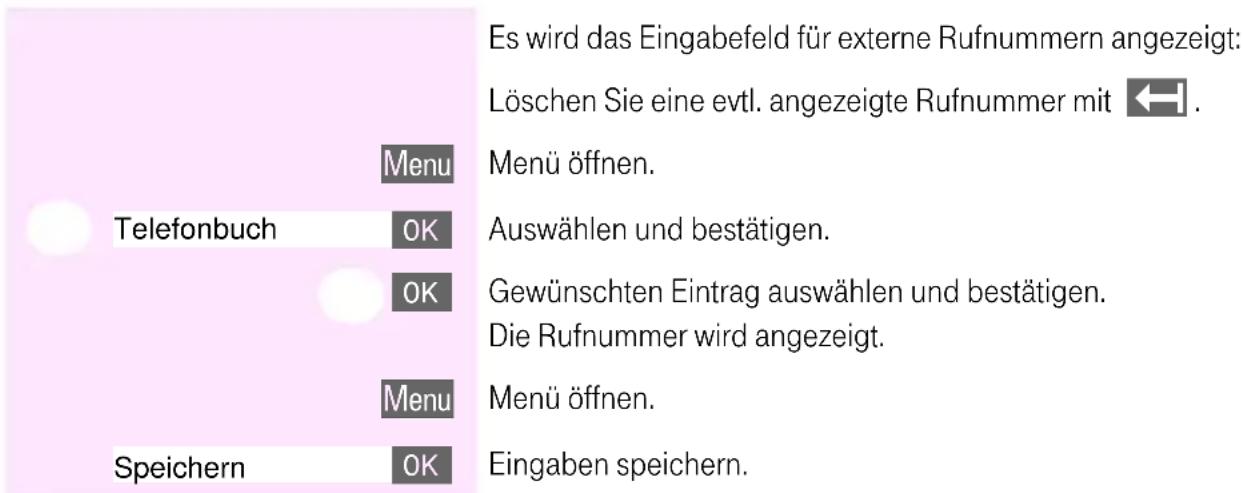T-Mobile Sinus 700K - Rufnummer aus dem Telefonbuch übernehmen - 1