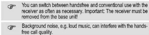 SWITEL TF520 - Handsfree function - 1