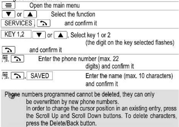 SWITEL TF520 - Programming service buttons - 1