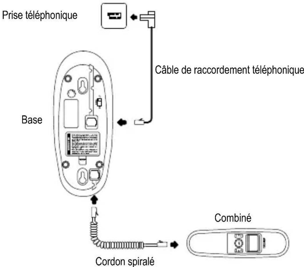 SWITEL TE16 - Raccorder la ligne téléphonique - 1