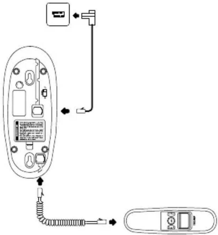 SWITEL TE16 - Connecting the telephone cable - 1