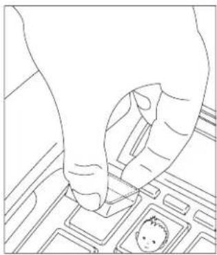 SWITEL TC40 - Retirer la protection des touches de selection directe - 1