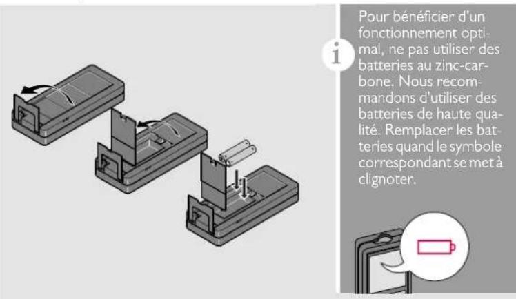 Stabila LD520 - Mise en place des batteries - 1
