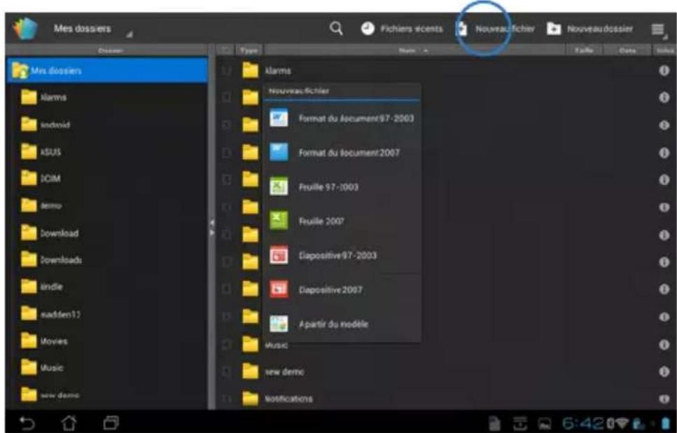 ASUS Transformer Pad TF0070 - Ajouter de nouveaux fichiers - 1