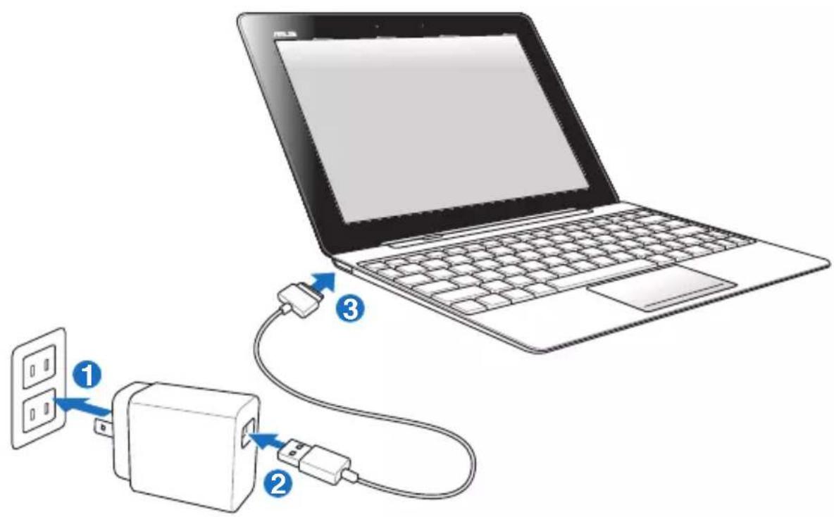 ASUS Transformer Pad TF0070 - Charger le Transformer Pad par le biais du dock clavier - 1