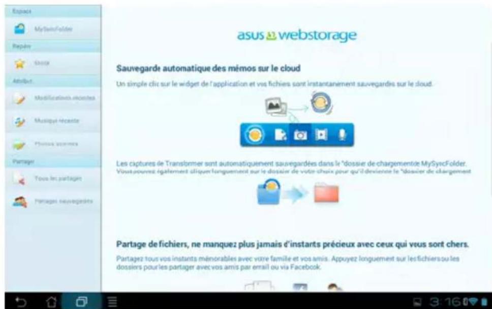 ASUS Transformer Pad TF0070 - Pour utiliser MyContent : - 2