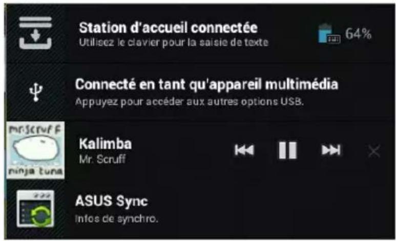 ASUS Transformer Pad TF0070 - Panneaux de notifications - 1