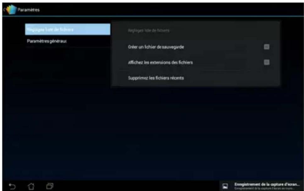 ASUS Transformer Pad TF0070 - Pour configurer les paramètres : - 1