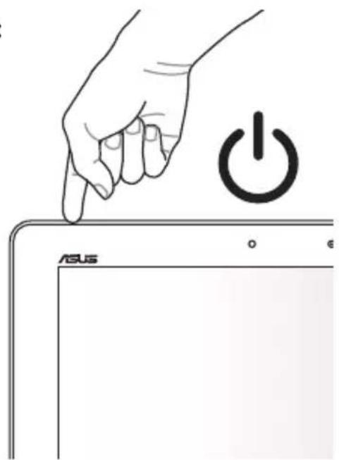 ASUS Transformer Pad TF0070 - Pour allumer votre ASUS Transformer Pad : - 1
