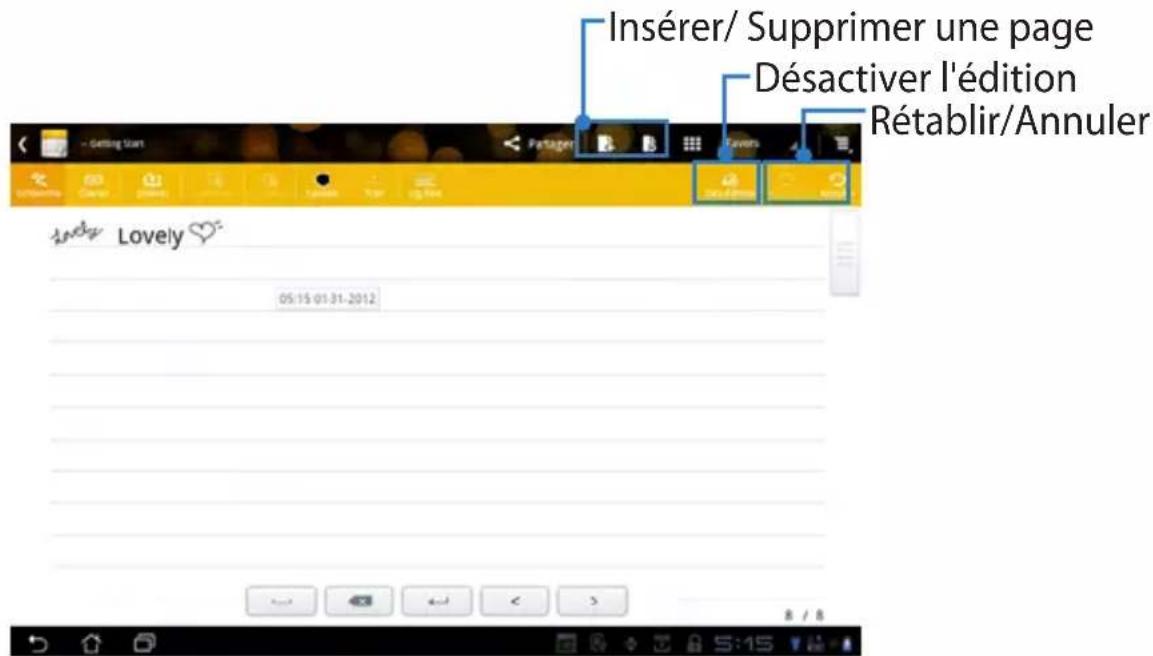 ASUS Transformer Pad TF0070 - Utiliser les bloc-notes - 4