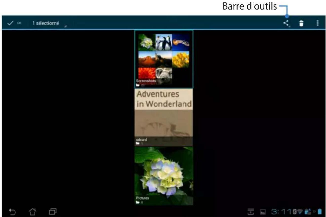 ASUS Transformer Pad TF0070 - Partager et supprimer des albums photos - 1