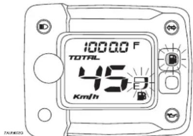 YAMAHA Slider 50 (2014) - Témoin d'alerte du niveau de carburant " - 1