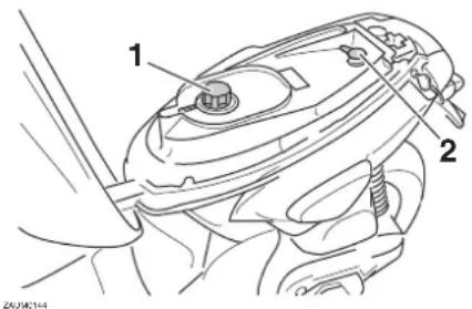 YAMAHA Slider 50 (2014) - Bouchon des réservoirs de carburant et d'huile moteur 2 temps - 1