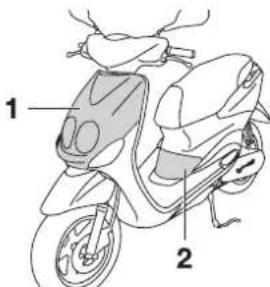 YAMAHA Neos50 (2014) - Dépose et repose du cache et du carénage - 1