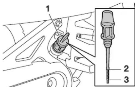YAMAHA Neos50 (2014) - Contrôle du niveau d'huile moteur - 1
