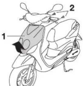 YAMAHA Neos50 (2014) - Dépose et repose du cache et du carénage - 2
