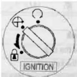 Baotian BT49QT9 - Positions de la clef de contact - 1