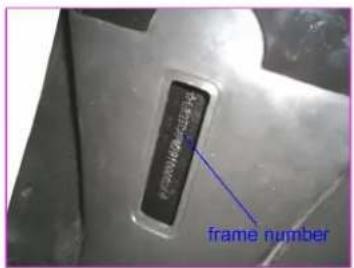 Baotian BT49QT20 - Position des numérios - 1