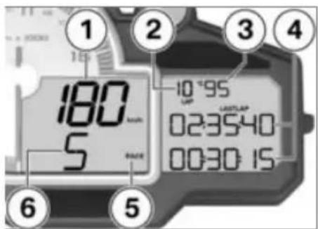 BMW S 1000 RR (2010) - LAPTIMER モード 表示 - 1