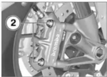 BMW S 1000 RR (2010) - フロントホイールを取り外す - 2