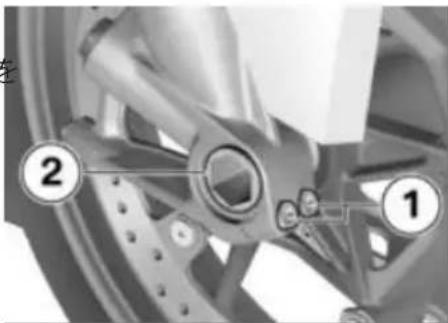 BMW S 1000 RR (2010) - フロントホイールを取り外す - 4