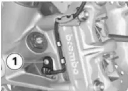 BMW S 1000 RR (2010) - フロントホイールを取り外す - 1