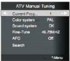 Erisson 39LES64 - ATV Manual Tuning (настройка) - 1