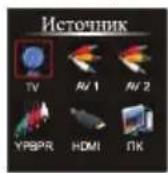 Erisson 32LET20 - Выбор источника сигнала. - 1