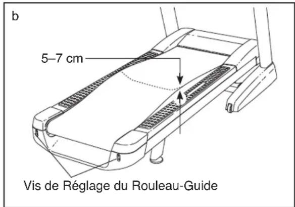 NordicTrack T20.0 - Symptôme : la courroie mobile ralentit lorsque vous marchez dessus. - 1