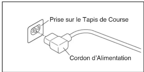 NordicTrack T20.0 - Comment brancher le CORDON d'alimentation - 2