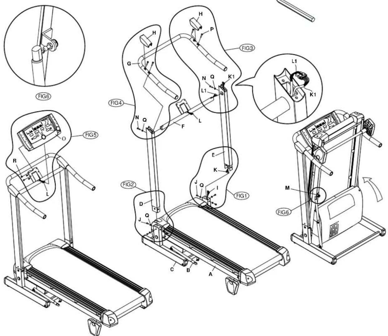 DOMYOS TC 530 - Listedespiecesdetachedes:voirfig.A&amp;B - 1