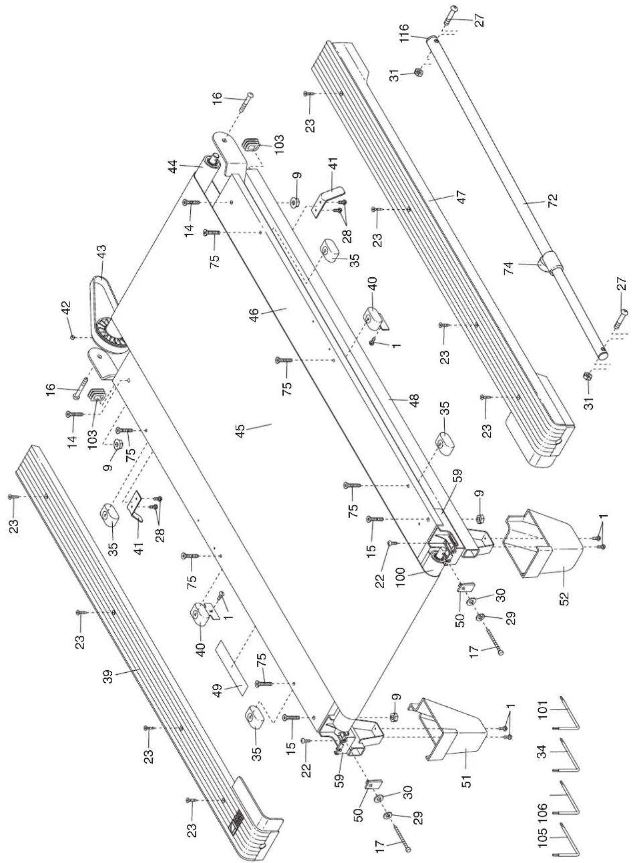 Pro-form PF 3.6 - LISTE DES PIECES—N° du Modèle PETL40507.0 - 1