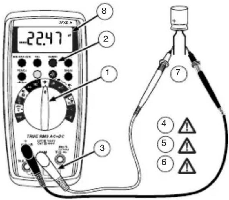 Amprobe 38XRA - Measuring Capacitance - 1