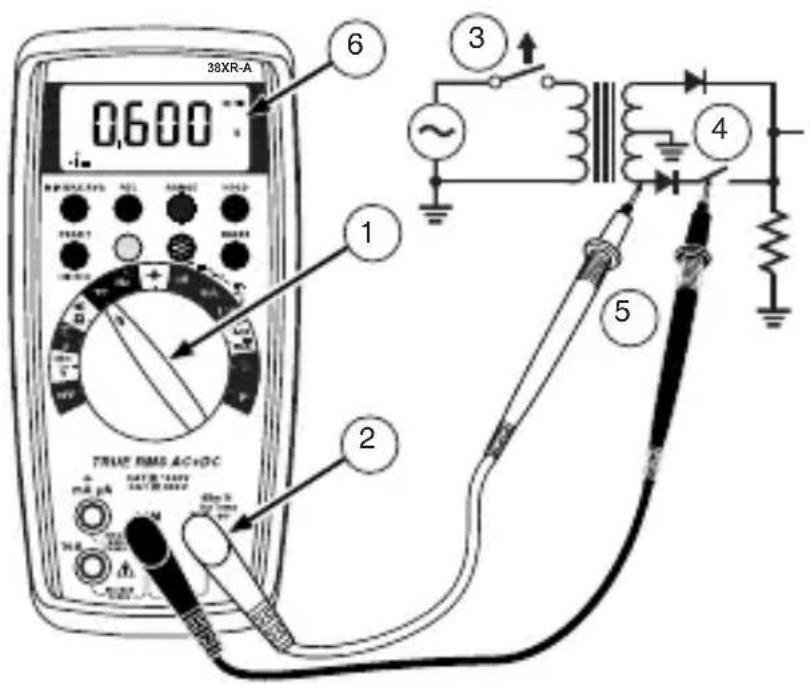 Amprobe 38XRA - Testing Diodes - 1