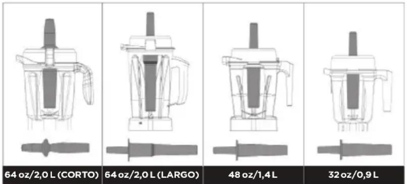 Vitamix Professional 500 - Cómo determinar el bastón-compactador que pueda ser utilisé con su vaso - 1