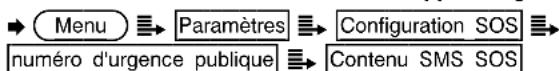 SWITEL M910 - Modifier un SMS destiné à un numéro d'appel d'urgence public - 1