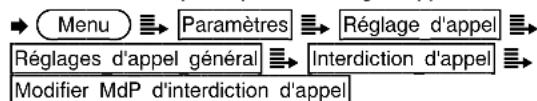 SWITEL M910 - Modifier le mot de passe pour le blocage d'appel - 1