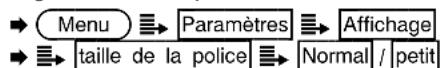 SWITEL M910 - Régler la taille de la police - 1