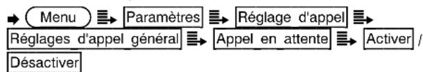 SWITEL M910 - Activer / Désactiver l'appel en attente - 1