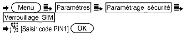 SWITEL M910 - Activer / Désactiver le verrouillage du code PIN - 1
