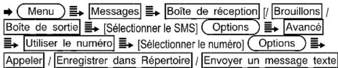 SWITEL M910 - Utiliser un numéro d'un SMS - 1