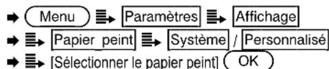SWITEL M910 - Régler le papier peint - 1