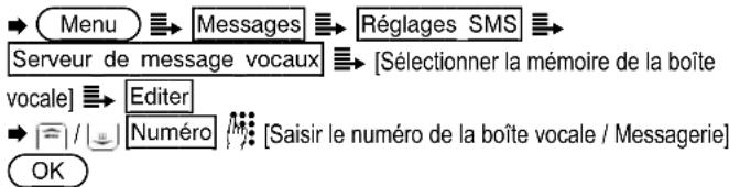 SWITEL M910 - Enregistrer le numéro de la boîte vocale / messagerie - 1
