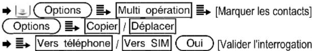 SWITEL M910 - Copier / Déplacer plusieurs contacts du répertoire - 1