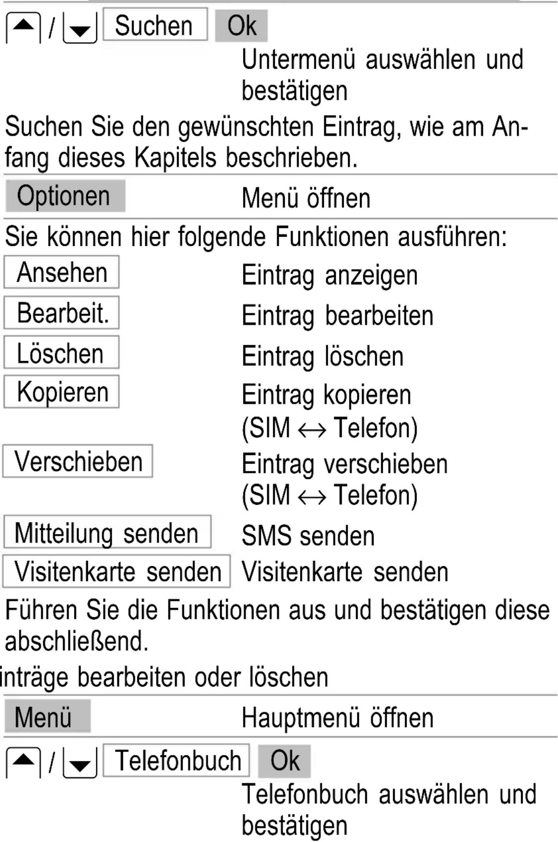 SWITEL M700 - Einträge im Telefonbuchändern, bearbeiten oder Löschen - 2